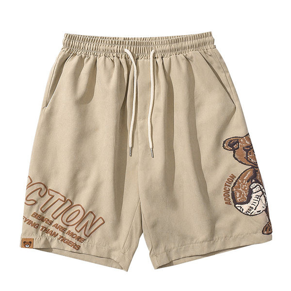 Naiste vabaaja lühikesed püksid tikandi ja trükiga