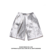 Дамски памучни шорти в преливащи се цветове