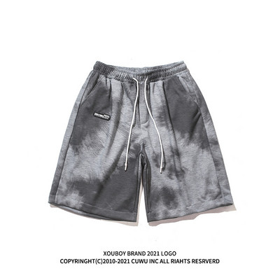 Дамски памучни шорти в преливащи се цветове