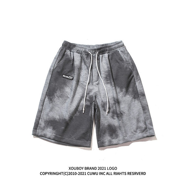 Дамски памучни шорти в преливащи се цветове