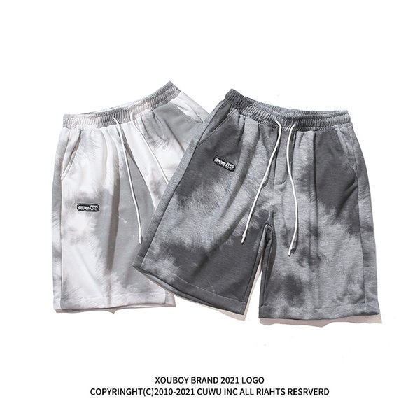 Дамски памучни шорти в преливащи се цветове