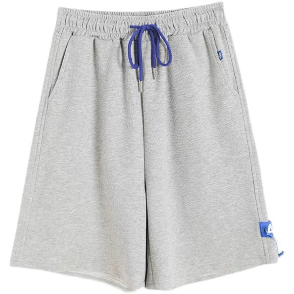 Naiste lipsudega lühikesed püksid halli ja musta värviga