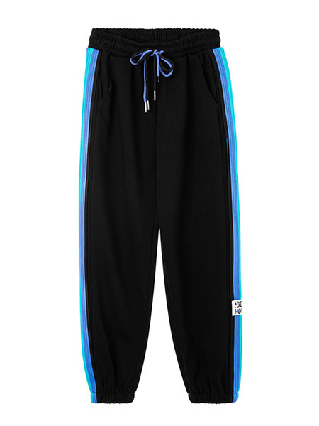 Спортен дамски панталон с кант и ластична талия