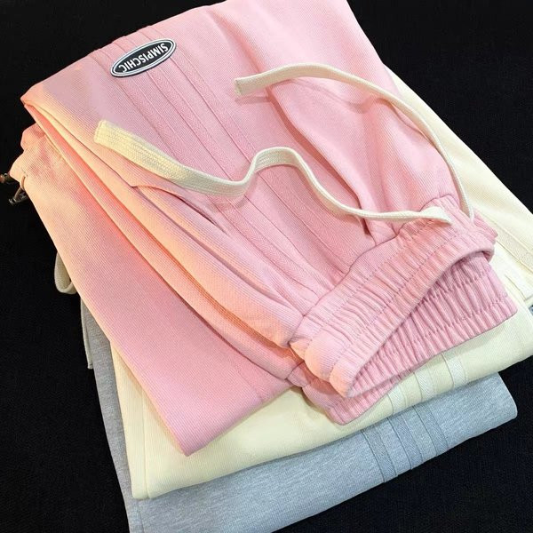 Дамско спортно-ежедневно долнище с връзки на глезените