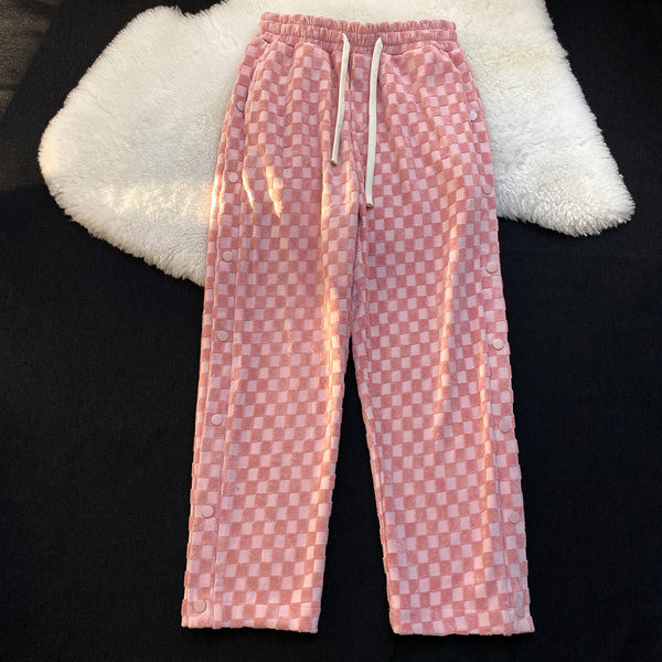 Casual παντελόνι με κουμπιά και ελαστική μέση