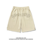 Αθλητικό σορτς με επιγραφή και κορδόνια 