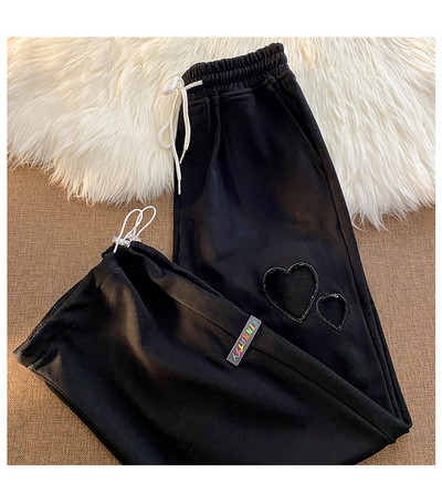 Ležerne ženske sportske hlače s visokim strukom i vezicama