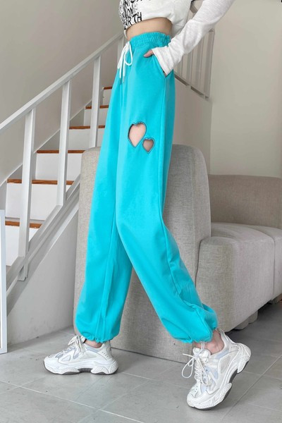 Ležerne ženske sportske hlače s visokim strukom i vezicama