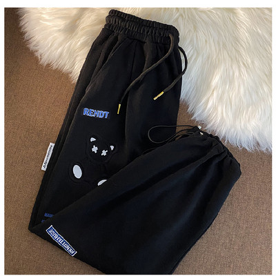 Спортен панталон с апликация и надпис