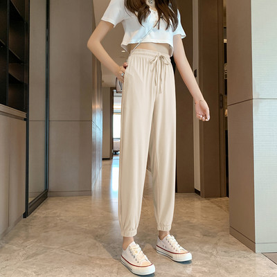 Casual γυναικεία παντελόνια με ψηλή μέση - πολλά χρώματα