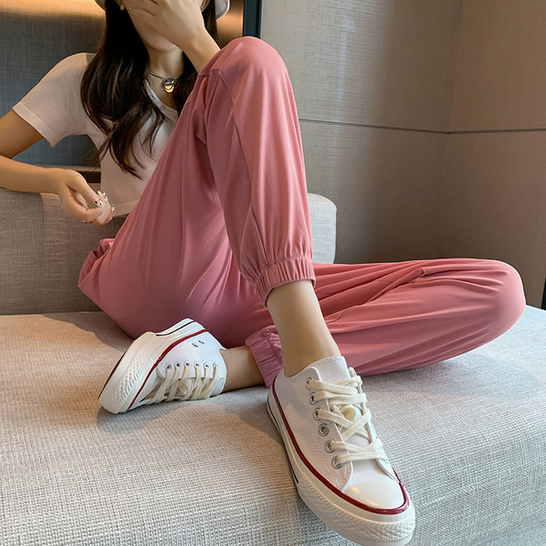 Casual γυναικεία παντελόνια με ψηλή μέση - πολλά χρώματα