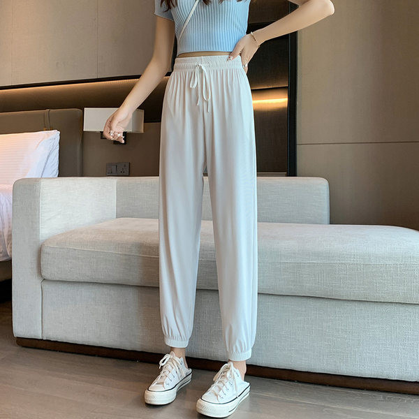 Casual γυναικεία παντελόνια με ψηλή μέση - πολλά χρώματα