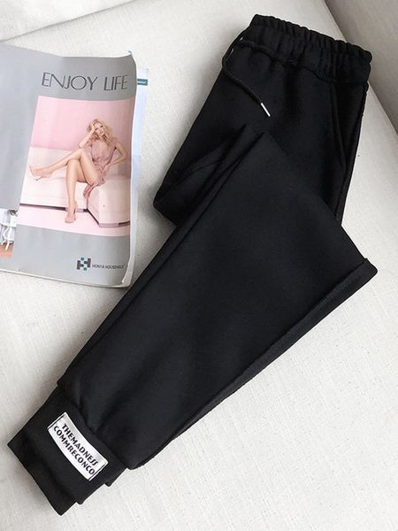 Casual παντελόνι με ελαστική μέση - για γυναίκες