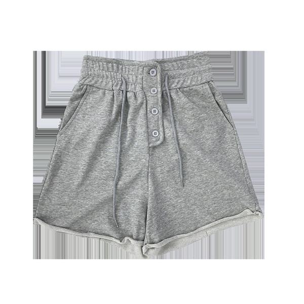 Nööpidega ja elastse vöökohaga lühikesed püksid