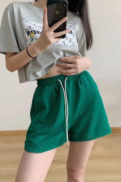 Μονόχρωμα αθλητικά και casual σορτς με κορδόνια