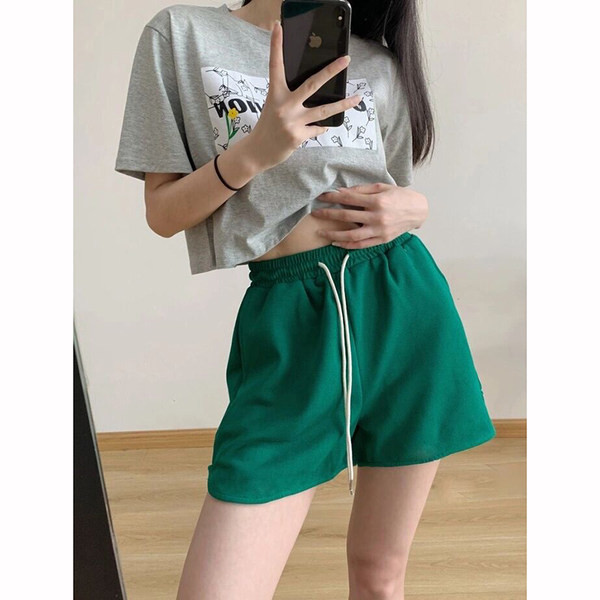 Μονόχρωμα αθλητικά και casual σορτς με κορδόνια