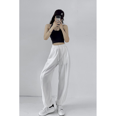 Αθλητικό παντελόνι  με ελαστική μέση και κορδόνια