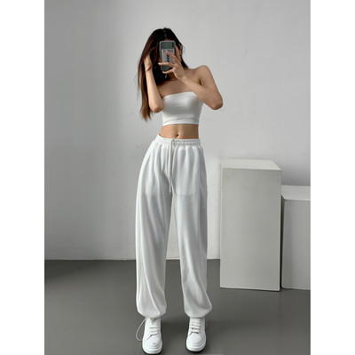 Αθλητική γυναικεία μονόχρωμη φόρμα με ψηλή μέση