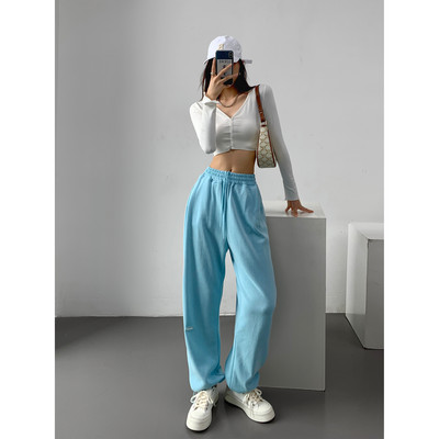 Αθλητική γυναικεία μονόχρωμη φόρμα με ψηλή μέση