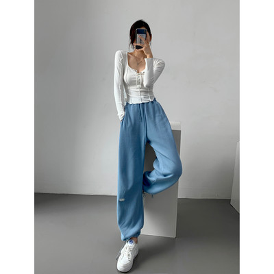 Αθλητική γυναικεία μονόχρωμη φόρμα με ψηλή μέση