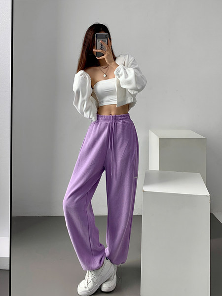 Αθλητική γυναικεία μονόχρωμη φόρμα με ψηλή μέση