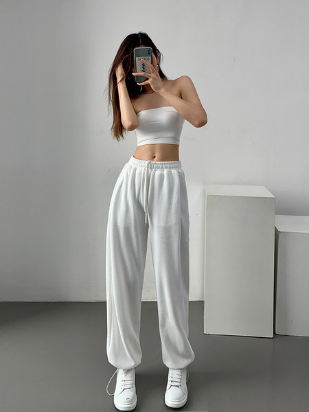 Αθλητική γυναικεία μονόχρωμη φόρμα με ψηλή μέση