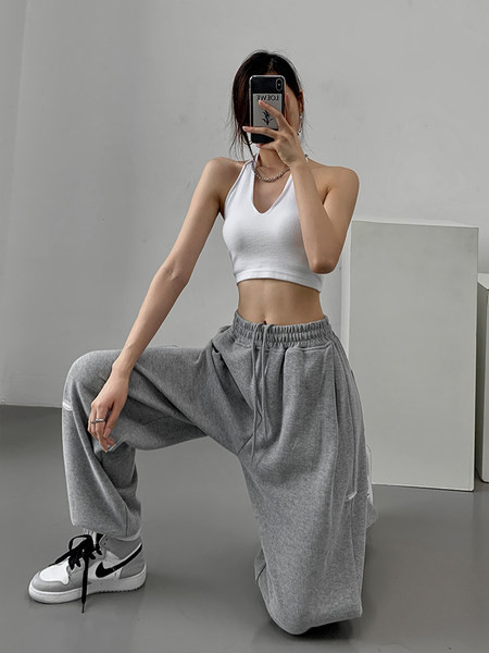 Αθλητική γυναικεία μονόχρωμη φόρμα με ψηλή μέση