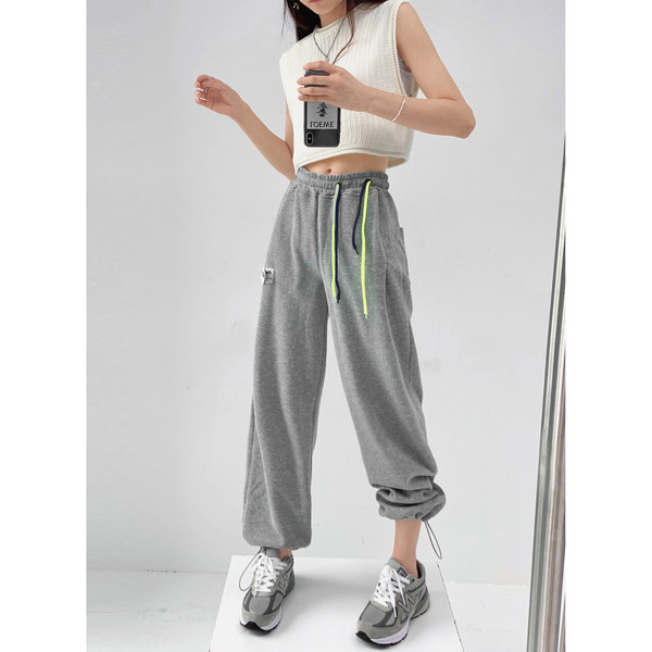 Дамски спортен панталон с ластична талия в два цвята