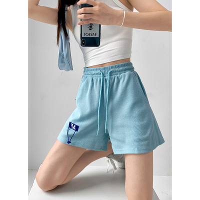 Ежедневни дамски шорти с емблема и връзки
