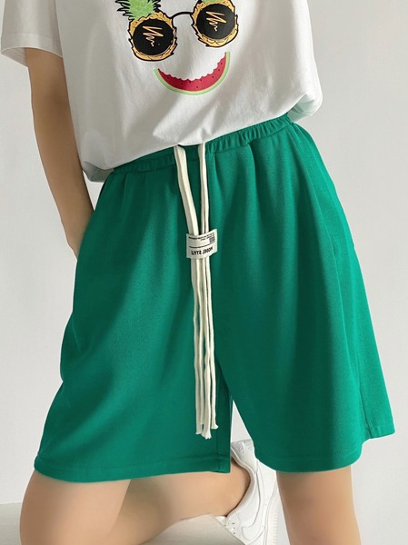 Naiste vabaaja lipsudega 3/4 lühikesed püksid