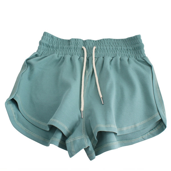 Lühikesed puuvillased lühikesed püksid elastse vöökoha ja lipsudega