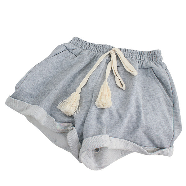 Γυναικείο σορτς με κορδόνια και λάστιχο στη μέση