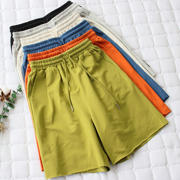 Σπορ μονόχρωμο παντελόνι με ελαστική μέση