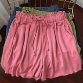 Casual σορτς με λάστιχο και δέσιμο στη μέση