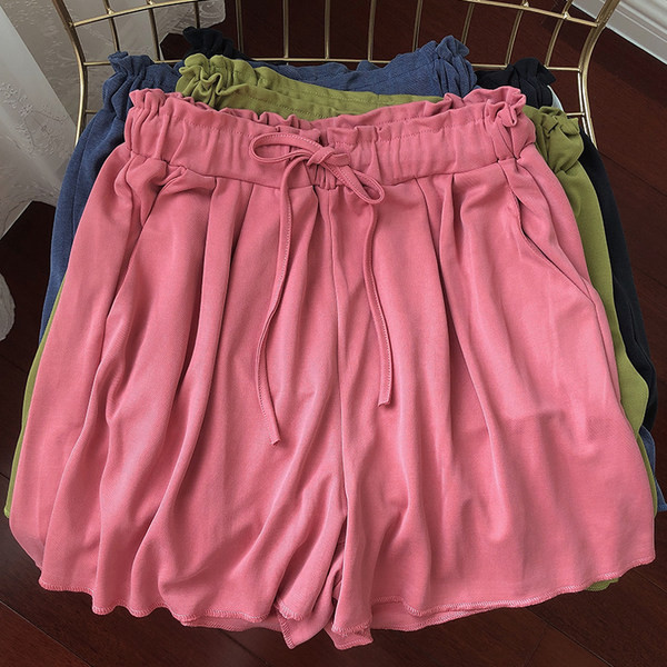 Casual σορτς με λάστιχο και δέσιμο στη μέση