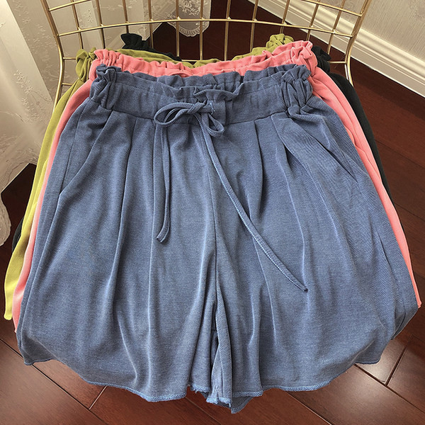 Casual σορτς με λάστιχο και δέσιμο στη μέση