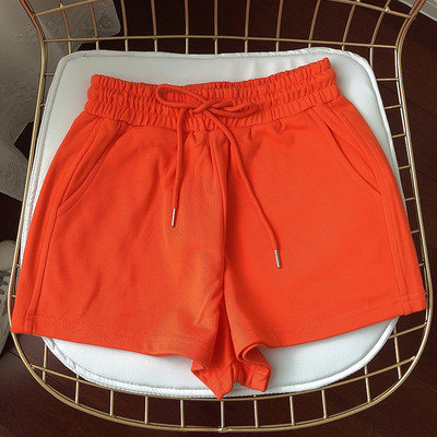 Βαμβακερό σορτς με ελαστική μέση και κορδόνια