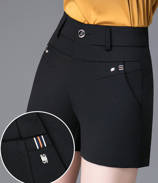 Moderne ženske kratke hlače s visokim strukom - crne i plave