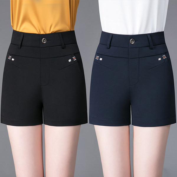 Moderne ženske kratke hlače s visokim strukom - crne i plave