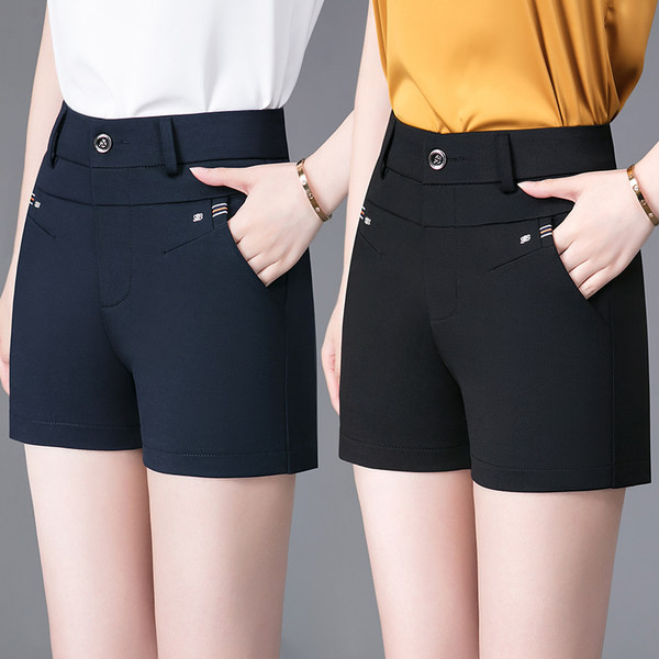 Moderne ženske kratke hlače s visokim strukom - crne i plave