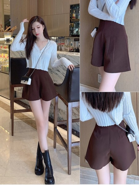 Ženske kratke hlače s visokim strukom - tri boje