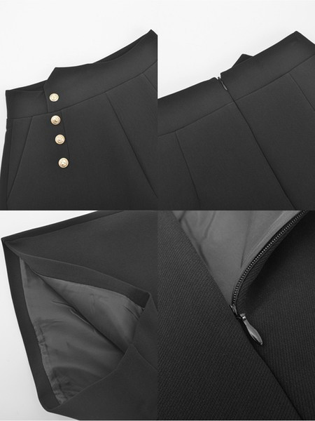 Moodsad nööpide ja kõrge vöökohaga lühikesed püksid