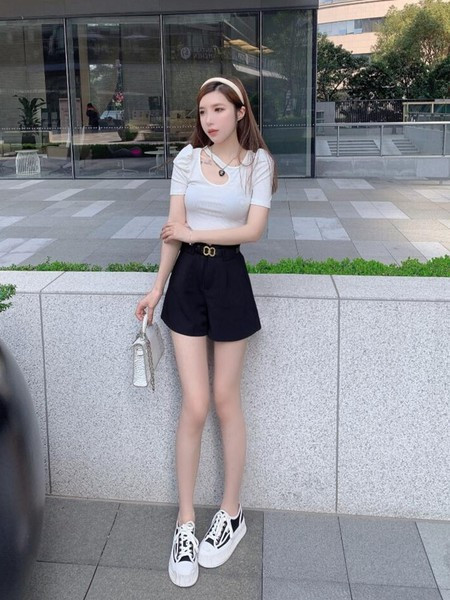 Modne kratke hlače visokog struka i džepova za žene