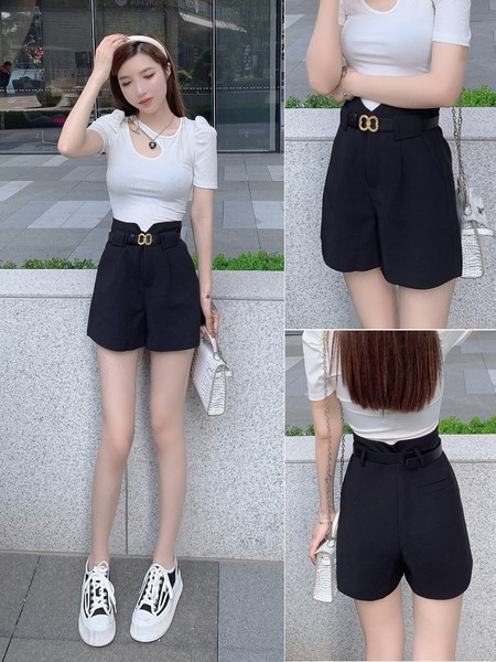 Modne kratke hlače visokog struka i džepova za žene