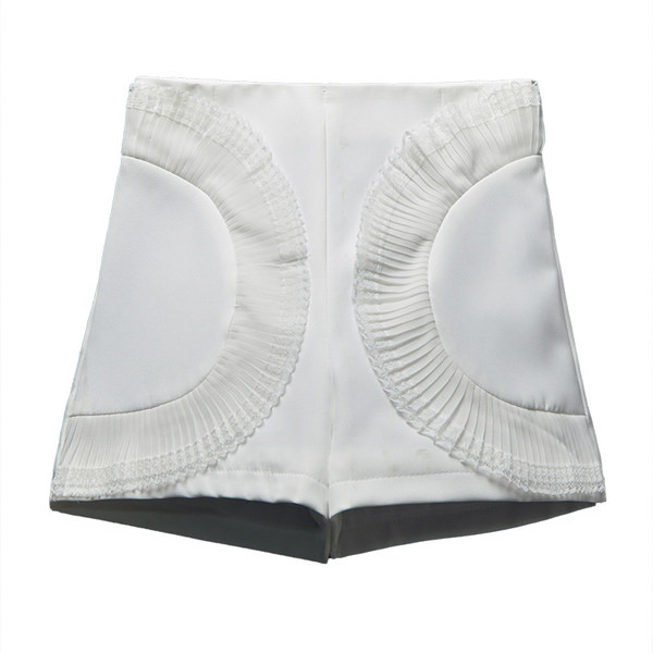 Γυναικείο κοντό εφαρμοστό παντελόνι με ψηλή μέση και φερμουάρ