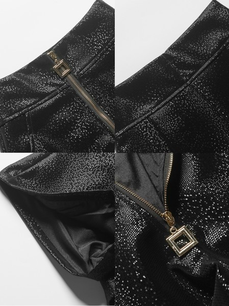 Moodsad naiste läikivad lukuga püksid