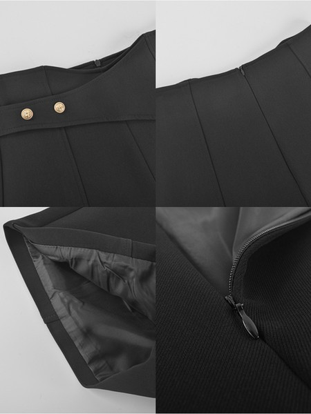 Γυναικείο σορτς με ασύμμετρο κούμπωμα