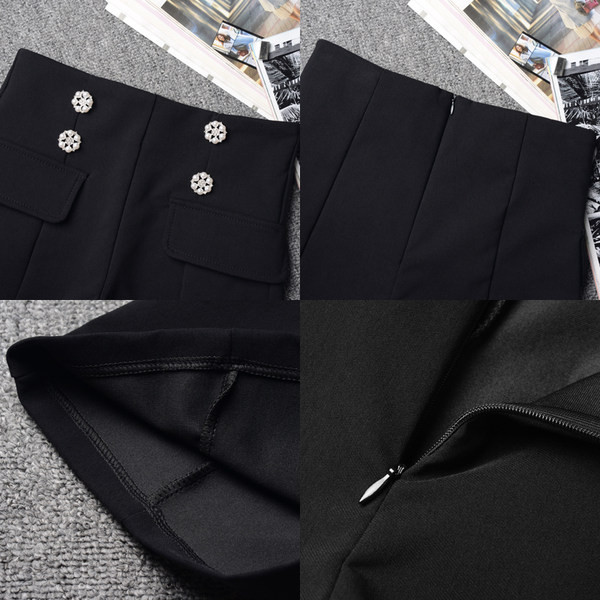 Novi model ženskih kratkih hlača s džepovima i visokim strukom