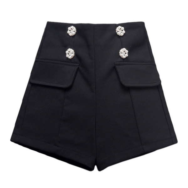 Novi model ženskih kratkih hlača s džepovima i visokim strukom