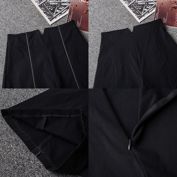 Γυναικείο σορτς  ψηλόμεσο - μαύρο χρώμα